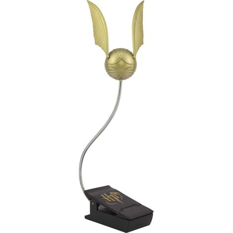Paladone PP5555HP Golden Snitch Lumi Clip - Comoda luce da lettura a tema Harry Potter, doppia alimentata da batterie o USB, plastica, oro (1/5)