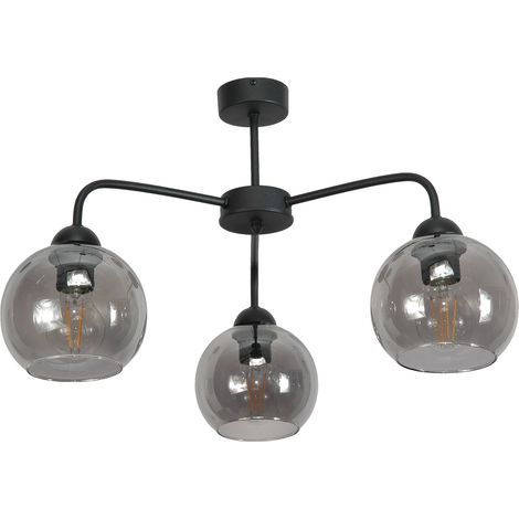 Industrielle Loft-Deckenleuchte schwarz Roger 13-782
