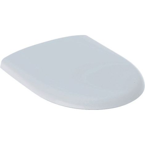 Geberit – Couvercle de WC Renova – Abattant adulte blanc avec charnières en acier inoxydable – Design Wrap-Over sans automatique de descente