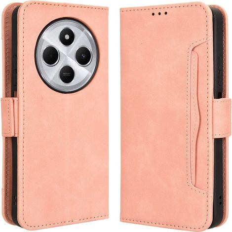Funda tipo libro para Xiaomi Redmi 14C / Xiaomi Poco C75, ranura para tarjeta, color rosa. (1/5)