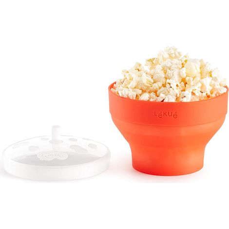 1 Mini Pop Corn Silicone Platine Rouge Cuisson Micro-ondes Lave-vaisselle (1/5)