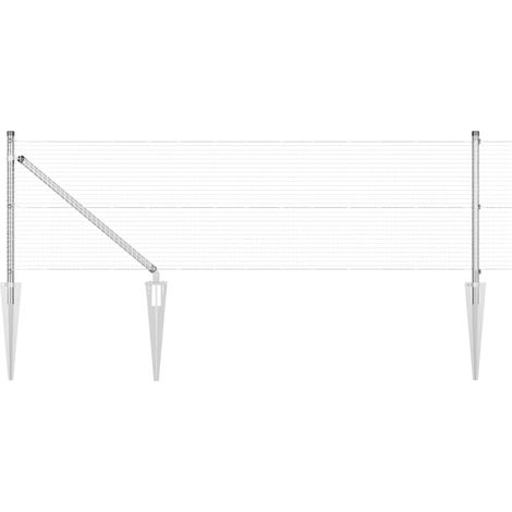 Maison Exclusive - Schweißdrahtzaun mit Spikes 100 x 0,4 m (B x H