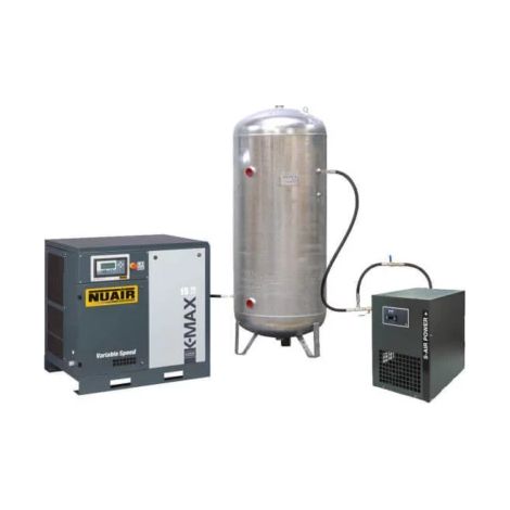 Compresseur à vis vitesse variable sécheur et cuve 500 L 20 CV NUAIR (1/2)