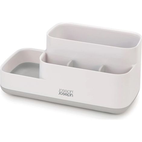 Caddy de salle de bains EasyStore™ JosephJoseph Joseph EasyStore™ en gris/blanc, avec compartiments organisés, base antidérapante, idéal pour les articles de soins personnels de. (1/2)