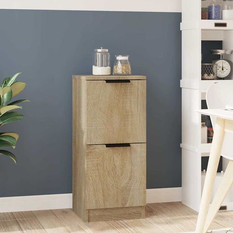 vidaXL Buffet Chêne sonoma 30x30x70 cm Bois d'ingénierie (1/5)