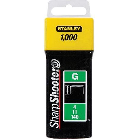 Stanley 1-TRA704T 1000 x Heavy Duty Staples 6mm TRA704 Sharpshooter Type G