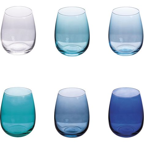 Lot de 6 verres à eau 500 ml en verre, Happy Hour Ocean (1/5)