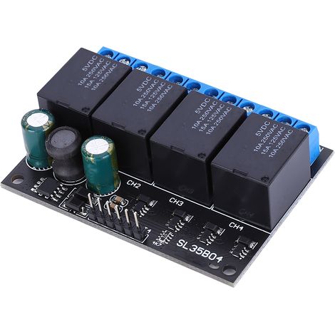 Module relais bistable 4 canaux SL35B04 12 V, module relais bistable autobloquant, interrupteur de commande de niveau bas (1/5)