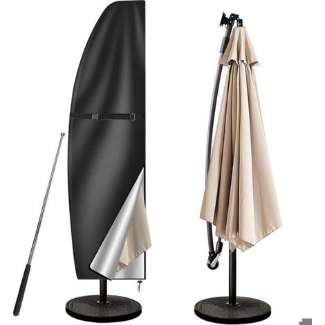 Housse de parasol déporté - OKZ - Style banane - 210D - Imperméable - Compatible 265 cm (1/4)