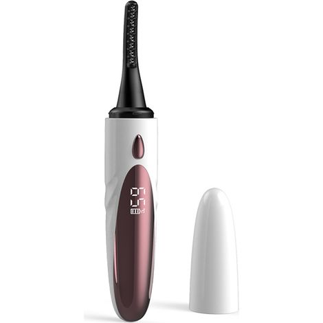 Curling Eyelash Chauffant Rechargeable - 4 Régles de Température - Tête de Brosse Courbée en ABS - Pour Cils Naturels - 1 Pièce (1/5)