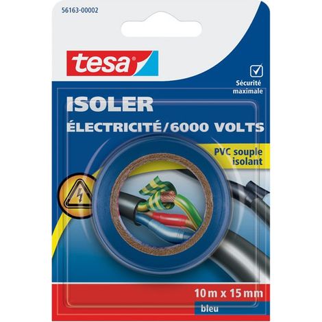 Isolant électrique adhésif universel 10mx15mm bleu - GENERIQUE - TESA (1/2)