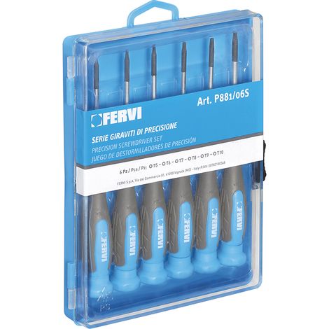 Torx-Prazisionsschraubendreher-Serie Fervi p881/06s