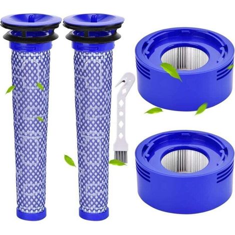 [NEUWERTIG]Staubsaugerfilter kompatibel mit V7, V8, SV10 und SV11 mit 2 Vorfiltern und 2 Nachfiltern (HEPA-Teile 965661-01, 967478-01) (1/4)