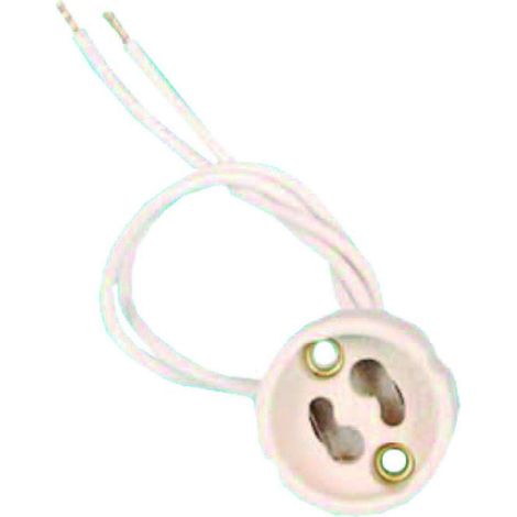 Portalampada in steatite per lampade alogene 230V bianco - confezione 10pz