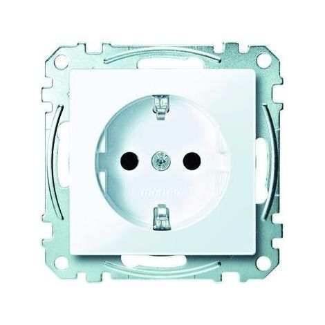 Merten SCHUKO-Steckdose aws/gl mit Steckklemme MEG2300-0325 (1/5)