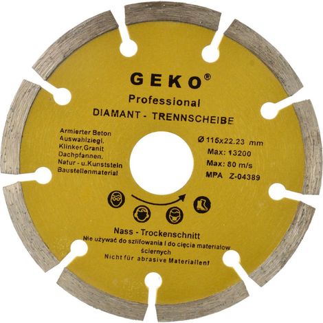 Disque diamant geko diamant disc 115mm hauteur 8 mm (1/2)