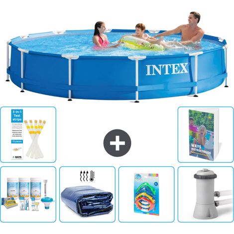 Frame Pool Rund - 366x76 cm - 7-teilig S108