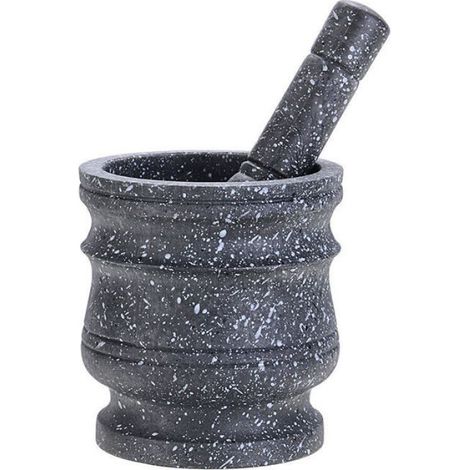 1 Ensemble Pilon et Mortier, Pierre à épices, Plastique PP, Cuisine maison, Herbes et Ail (1/4)