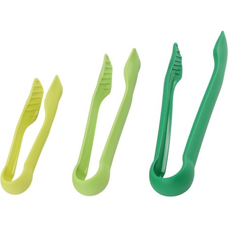 3 Pièces Pince de Cuisine Antidérapante, Pinces à Grillade Friture Servir, Pinces Alimentaire Pour Viande Salade, 3 Tailles Empilables, Kitchen Tools (1/5)