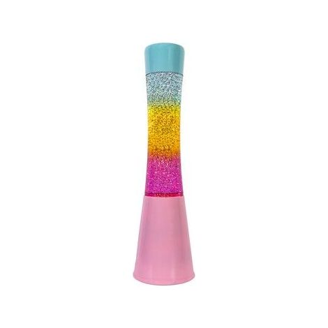 Lampada Lava Tower LED Rosa Glitter 29x12x22cm FISURA