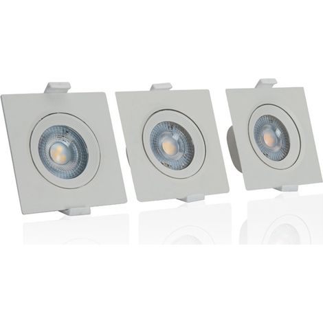 Jeu de 3 anneaux LED orientables carrés 90x90mm 6 (1/2)