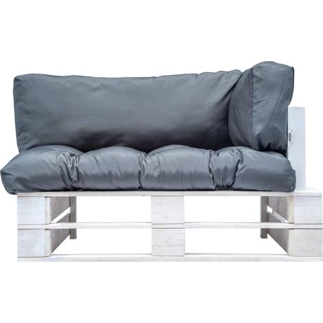 Maison Exclusive - Garten-Palettensofa mit Grauen Kissen Kiefernh