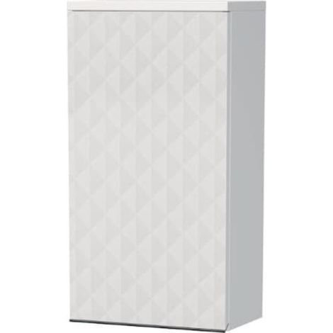 Cube Way 32,5x63x20 cm armadietto da bagno sospeso basso con decoro piramidale 3D, bianco opaco (CUBE3DH321DPBP)