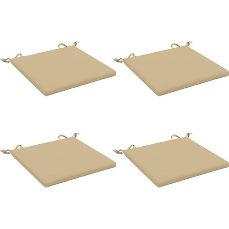Sitzkissen SOEST 4 stk. 100 % Polyester Beige 45 x 45 x 3 cm vidaXL (1/5)