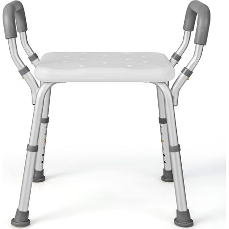 Costway – Siège de douche réglable 36-49 cm – Accoudoirs amovibles – Antidérapant avec pieds en caoutchouc – Pour personnes âgées et handicapées (1/5)