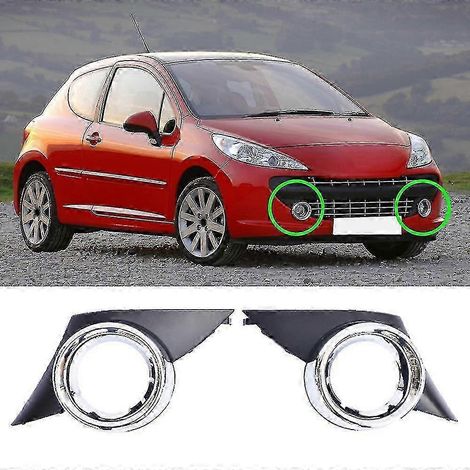 Cache de feu antibrouillard avant gauche chromé pour Peugeot 207 Sport (2006-2014) (1/3)