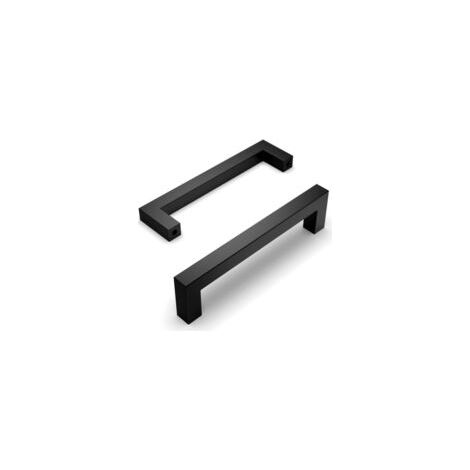 Set mit 10 schwarzen Schrankgriffen, 96 mm Lochabstand - Crezuo