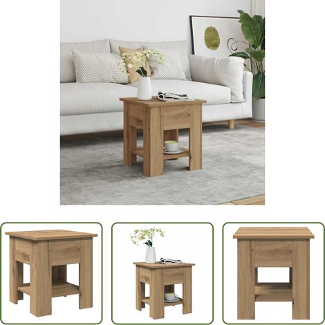 Holzwerkstoff - Couchtisch Artisan-Eiche 40x40x42 cm Holzwerkstoff (1/5)
