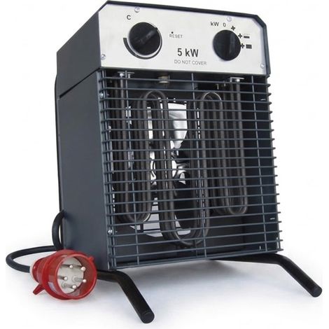Elektrischer Lufterhitzer 5000 W  Heizgerät für große Räume  26 x 40 x 40 cm  Für Werkstätten, Lagerhallen und Gewächshäuser (1/5)