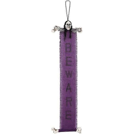 Pendentif crâne d'horreur L101 Décoration de porte crâne violet pour Halloween bd (1/4)
