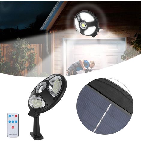 Applique murale solaire étanche à LED avec détecteur de présence et télécommande, idéale pour la décoration de jardin et de villa. (1/5)