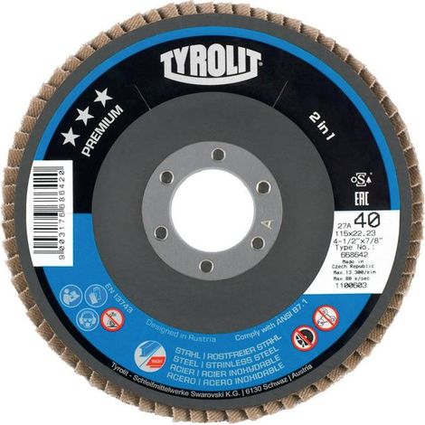 Fächerscheibe Premium 27 A 125x22,23mm K80 Tyrolit (1/5)