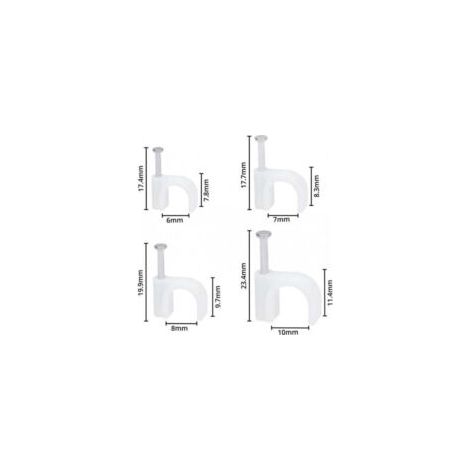 Cavo Ethernet elettrico (confezione da 400), 6-10 mm - Morsetti per cavi elettrici con perni in ferro per cavi Cat5, Cat6, RG6, RG59, RJ45 e TV - Crezuo