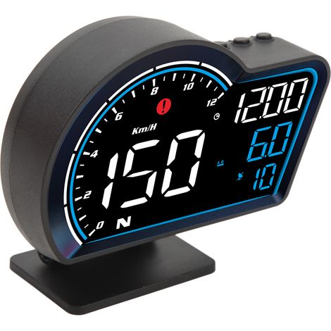 Affichage tête haute (HUD) pour voiture : vitesse, direction, distance parcourue, alarme de survitesse, écran HD, GPS, compteur de vitesse numérique universel pour véhicules. (1/5)