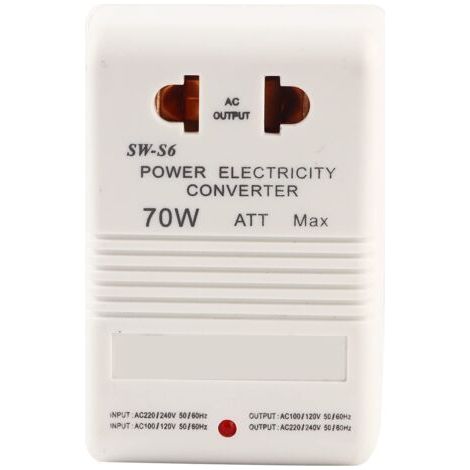 Convertisseur de tension 70W 110V/120V à 220V/240V – Adaptateur à double canal – Prise standard CN – Usage pour appareils jusqu'à 30W (1/5)