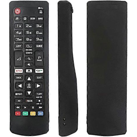 Étui antichoc pour télécommande LG - Lot de 2 coques de protection noires (1/2)