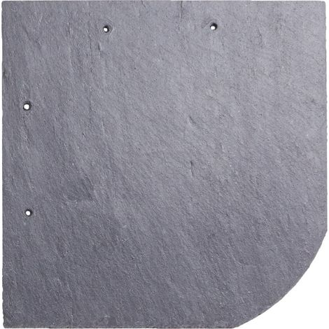 Naturschiefer Bogen 20x20cm anthrazit Schiefer Platte Dach Fassade gerundet