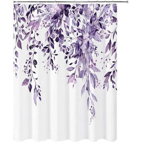 Duschvorhang Schimmelresistenter Duschvorhang Antibakteriell Badezimmervorhang Aquarell Eukalyptusblätter Waschbar für Badezimmer und Badewanne 1 (1/5)