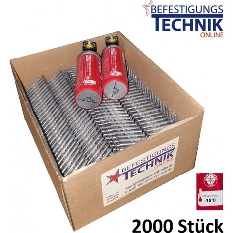20° Haftennägel 2,8x32mm Ring feuerverzinkt Gas -18° für Haftennagler Tjep HA35 Paslode IM200/32 2M-EN11339S
