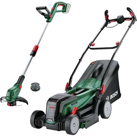Bosch Universal Rotak 2x18V-37-550 18v Cordless Rotak Lawn Mower & Grass Trimmer