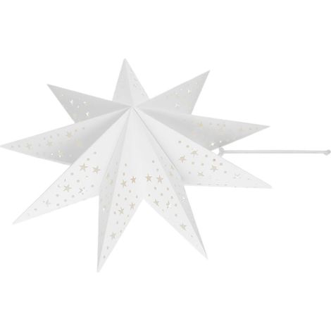 Lanterne suspendue en papier blanc à 9 branches, abat-jour décoratif pour mariages et fêtes, design (1/5)