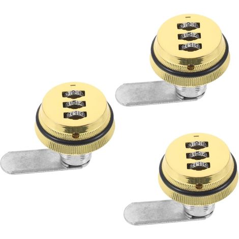 Ensemble de 3 cadenas à combinaison Uonlytech pour armoires métallique