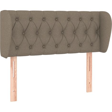 Tête de lit avec oreilles Taupe 103x23x78/88 cm Tissu (1/5)