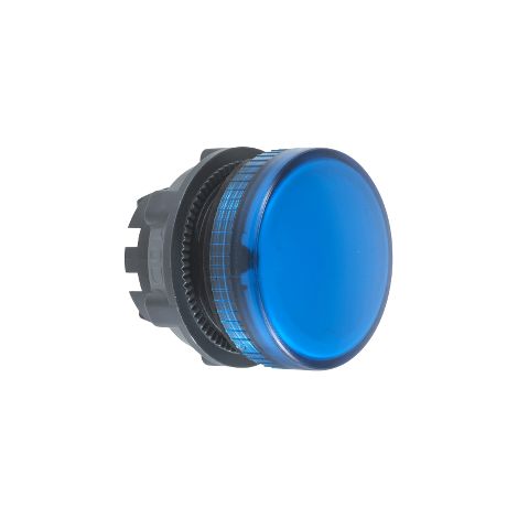 Harmony tête de voyant - Ø22 - rond - cabochon lisse bleu - ZB5AV063