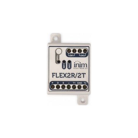 Inim Modulo su bus con 2 relè 230V 5A per tapparelle e punti luce - Flex2R/2T