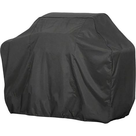 Housse de barbecue 80 x 66 x 100 cm, tissu Oxford 210D, imperméable, résistant aux UV et aux déchirures, noir (1/4)